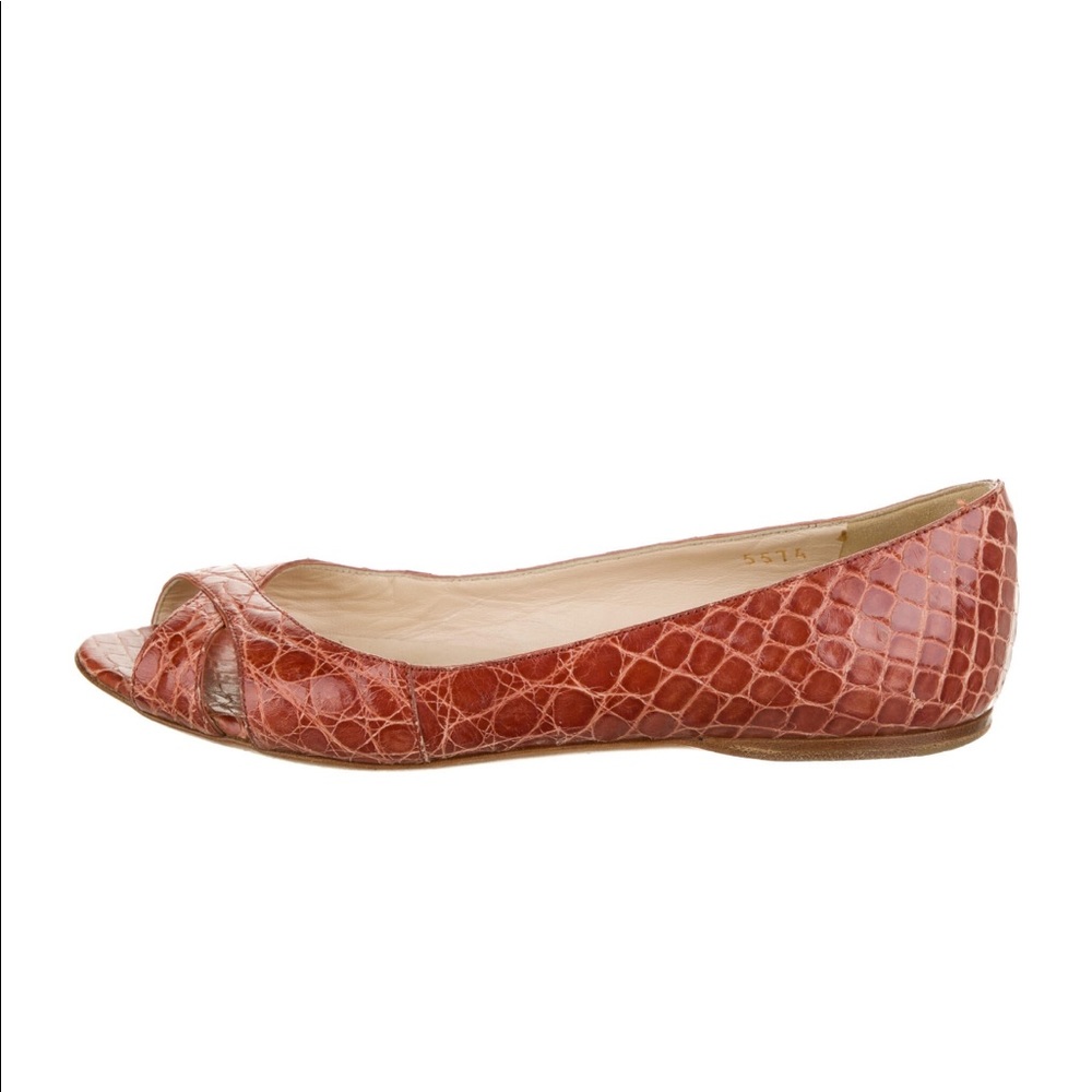 Prada Crocodile Flats